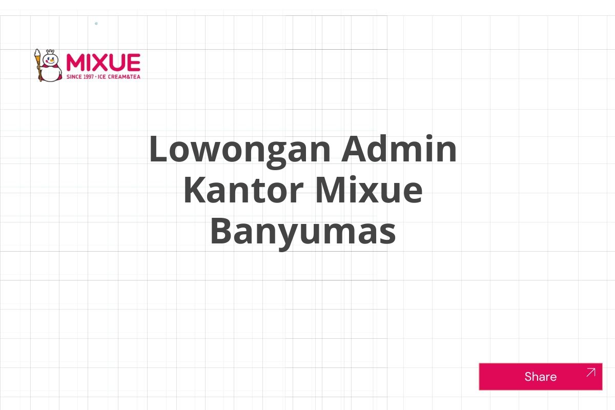 Lowongan Admin Kantor Mixue Banyumas