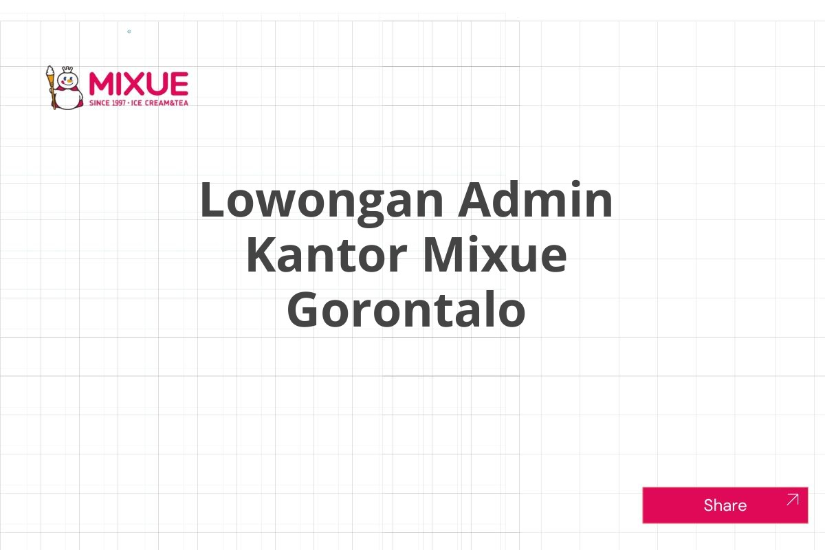 Lowongan Admin Kantor Mixue Gorontalo