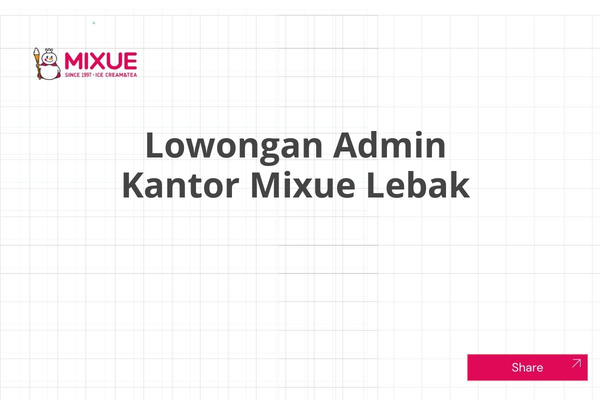 Lowongan Admin Kantor Mixue Lebak