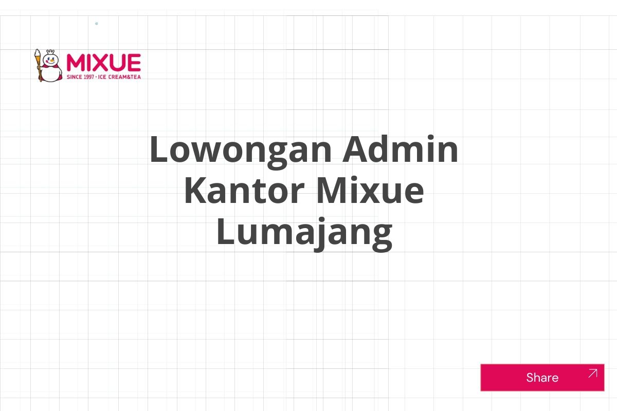 Lowongan Admin Kantor Mixue Lumajang